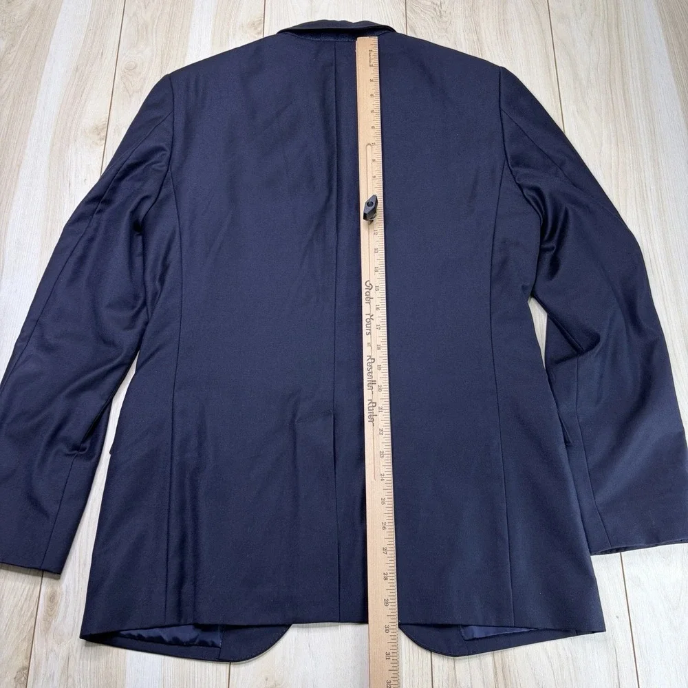 J. Crew Ludlow Jacket Loro Piana Flannel Wool Blazer Men 38R Navy